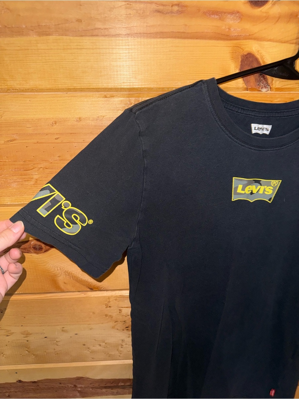 Levi's Black T-Shirt with Yellow Logo